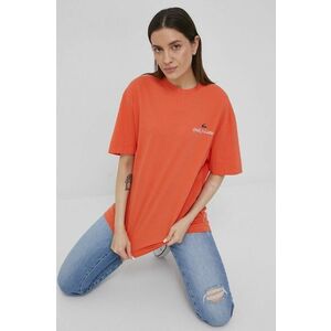 Bavlnené tričko Quiksilver oranžová farba, vyobraziť