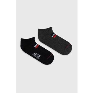 Ponožky Levi's (2-pak) 37157.0766-midgreybla, pánske, čierna farba vyobraziť