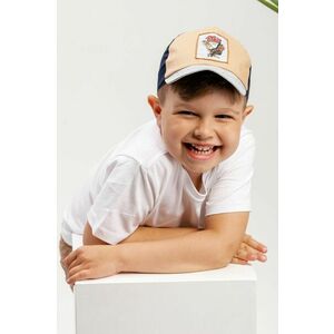 Detská čiapka Jamiks bordová farba biela, z tenkej pleteniny, vyobraziť