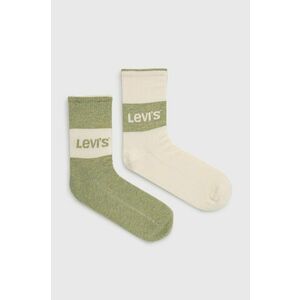 Ponožky Levi's zelená farba vyobraziť