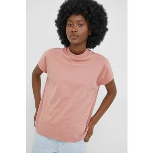 Bavlnené tričko Vero Moda ružová farba, vyobraziť