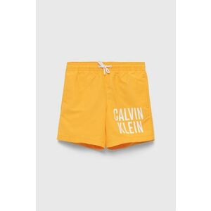 Detské plavkové šortky Calvin Klein Jeans žltá farba vyobraziť