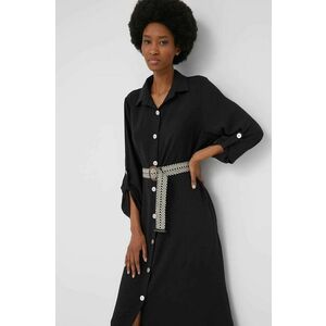 Šaty Answear Lab čierna farba, maxi, rovný strih vyobraziť