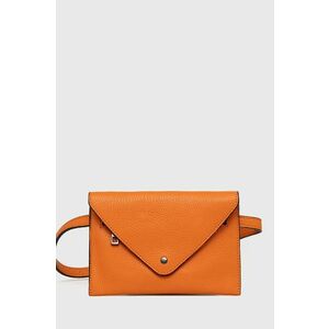 Kožená listová kabelka Answear Lab oranžová farba vyobraziť