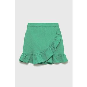 Dievčenská sukňa Kids Only zelená farba, mini, áčkový strih vyobraziť