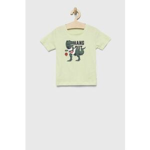 Detské bavlnené tričko Tom Tailor zelená farba, s potlačou vyobraziť