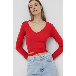 Tričko s dlhým rukávom Pepe Jeans Catherine dámske, červená farba, vyobraziť