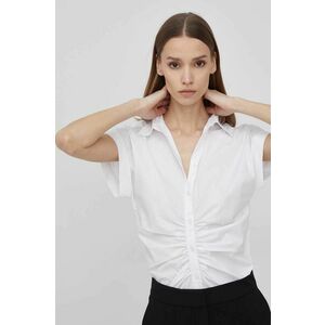 Košeľa Lauren Ralph Lauren dámska, biela farba, regular, s klasickým golierom vyobraziť