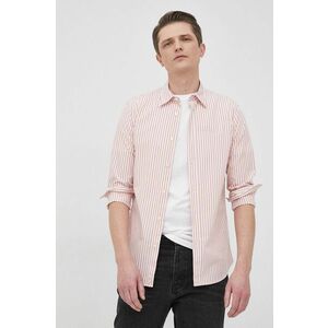 Bavlnená košeľa United Colors of Benetton pánska, ružová farba, regular, s klasickým golierom vyobraziť