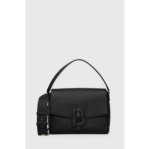Kožená kabelka BOSS čierna farba vyobraziť
