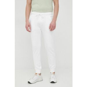 Nohavice United Colors of Benetton pánske, biela farba, jednofarebné vyobraziť