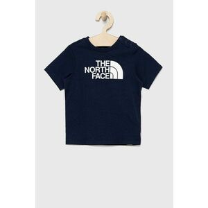Detské bavlnené tričko The North Face tmavomodrá farba, s potlačou vyobraziť