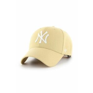 Čiapka 47brand New York Yankees béžová farba, s nášivkou vyobraziť