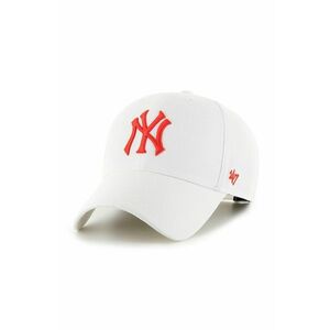 Čiapka 47brand New York Yankees biela farba, s nášivkou vyobraziť
