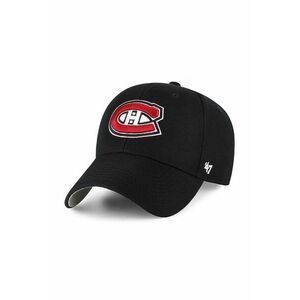 Čiapka 47brand Montreal Canadiens čierna farba, s nášivkou vyobraziť