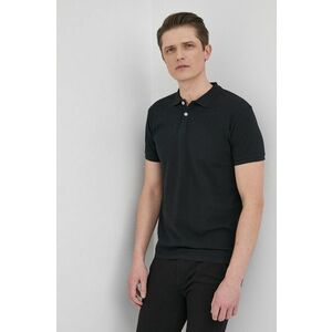 Bavlnené polo tričko Bomboogie čierna farba, jednofarebné vyobraziť
