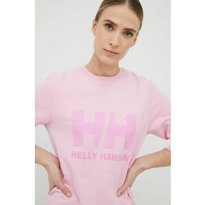 Mikina Helly Hansen dámska, ružová farba, s potlačou vyobraziť