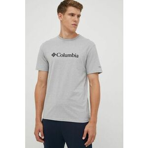 Tričko Columbia 1680053-014, pánske, šedá farba, s potlačou vyobraziť