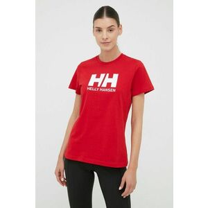 Bavlnené tričko Helly Hansen 34112-001, červená farba, vyobraziť