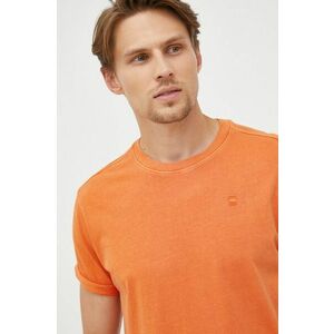 Bavlnené tričko G-Star Raw oranžová farba, jednofarebné vyobraziť