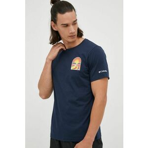 Športové tričko Columbia tmavomodrá farba, s potlačou vyobraziť