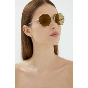 Slnečné okuliare Armani Exchange dámske, zlatá farba vyobraziť