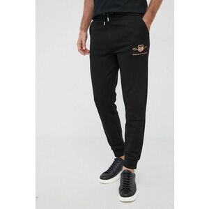 Nohavice Gant pánske, čierna farba, jednofarebné vyobraziť