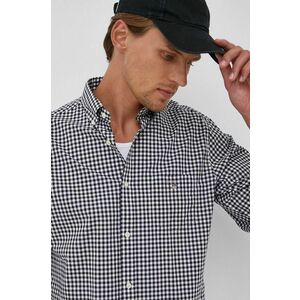 Košeľa Gant 3046700 pánska, čierna farba, regular, s golierom button-down vyobraziť