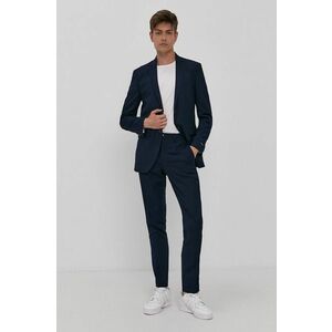 Oblek Premium by Jack&Jones pánska, tmavomodrá farba, jednofarebná vyobraziť