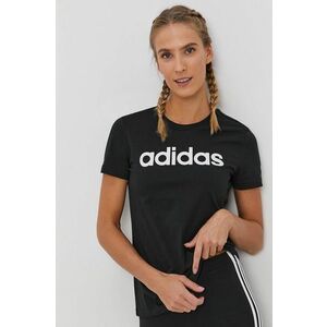 Tričko adidas GL0769 dámske, čierna farba vyobraziť