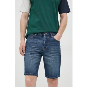 Rifľové krátke nohavice United Colors of Benetton pánske, modrá farba, vyobraziť