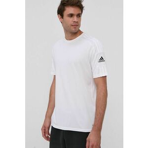 Tričko adidas Performance GN5726 pánske, biela farba, jednofarebné vyobraziť
