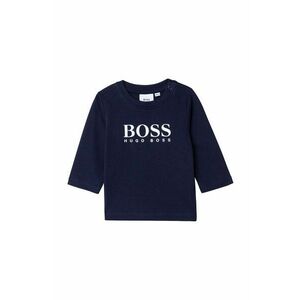 Detské tričko s dlhým rukávom Boss tmavomodrá farba, s potlačou vyobraziť
