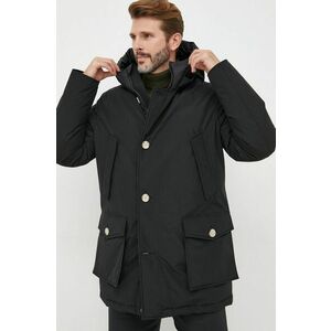 Páperová bunda Woolrich ARCTIC pánska, čierna farba, zimná vyobraziť