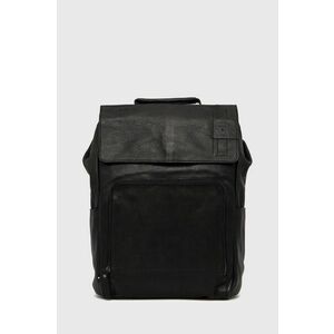 Kožený ruksak Strellson pánsky, čierna farba, veľký, jednofarebný vyobraziť