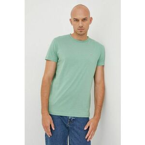 Bavlnené tričko Gant zelená farba, s nášivkou vyobraziť