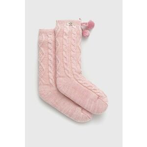 Ponožky UGG dámske, ružová farba vyobraziť
