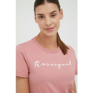 Bavlnené tričko Rossignol ružová farba, vyobraziť