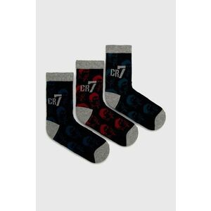 Detské ponožky CR7 Cristiano Ronaldo (3-pack) tmavomodrá farba vyobraziť
