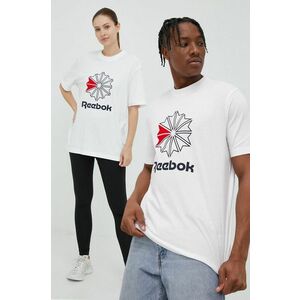 Bavlnené tričko Reebok Classic HD4015 biela farba, s potlačou vyobraziť