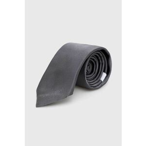 Hodvábna kravata Moschino šedá farba vyobraziť