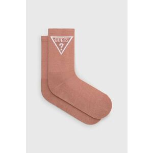 Ponožky Guess dámske, ružová farba vyobraziť