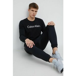 Mikina Calvin Klein Underwear pánska, čierna farba, s potlačou vyobraziť