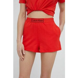 Pyžamové šortky Calvin Klein Underwear dámske, červená farba, vyobraziť
