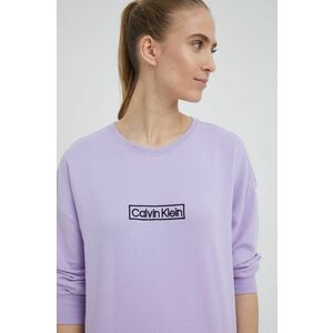 Mikina Calvin Klein Underwear dámska, fialová farba, s nášivkou vyobraziť