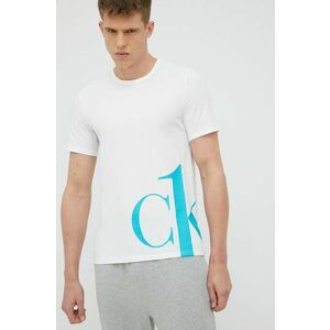 Pyžamové tričko Calvin Klein Underwear biela farba, s potlačou vyobraziť