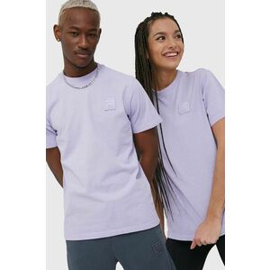 Bavlnené tričko Fila fialová farba, s nášivkou vyobraziť