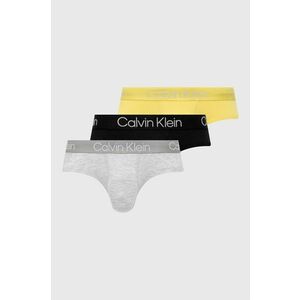 Slipy Calvin Klein Underwear (3-pak) pánske, šedá farba vyobraziť