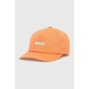 Bavlnená čiapka BOSS Boss Casual červená farba, s nášivkou vyobraziť