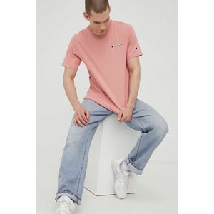 Bavlnené tričko Champion 217813 ružová farba, s nášivkou vyobraziť